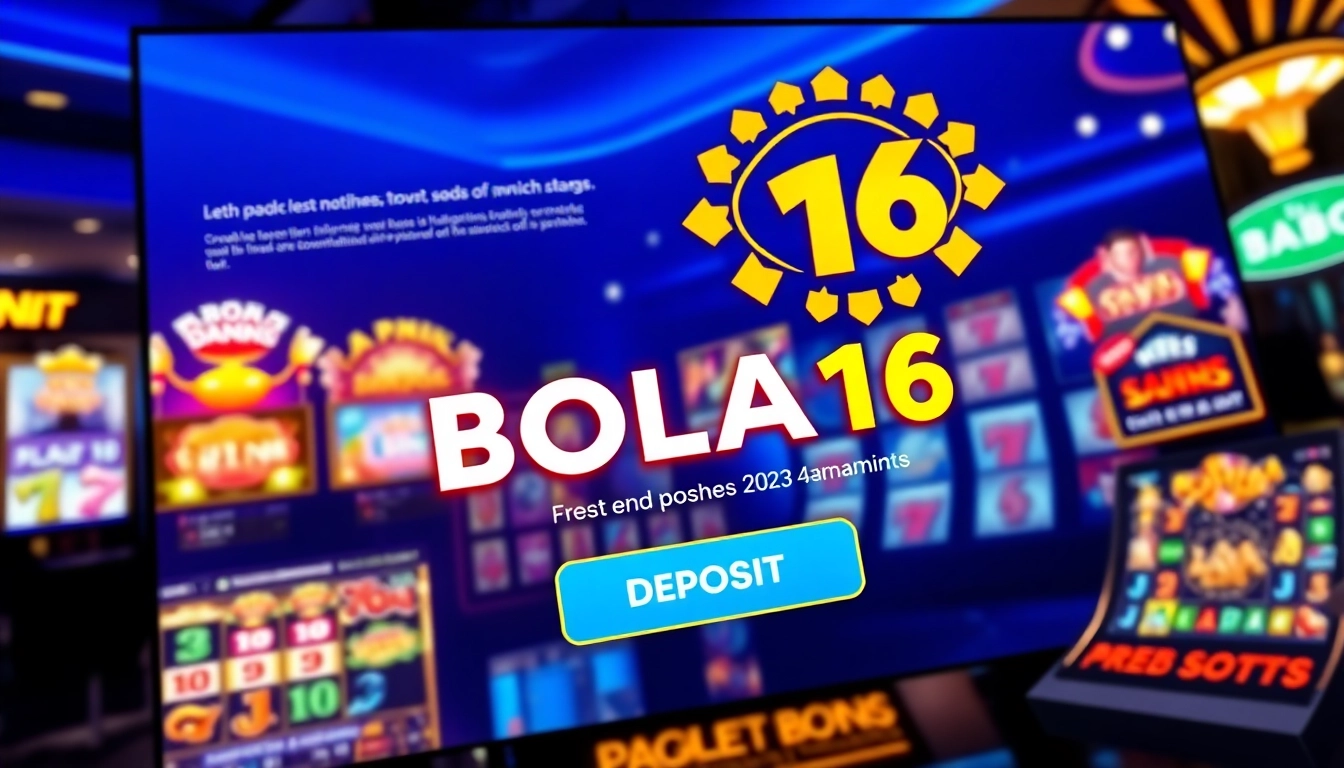 BOLA16 online gaming platform showcasing vibrant slot games and user-friendly interface for 2026 promotions.