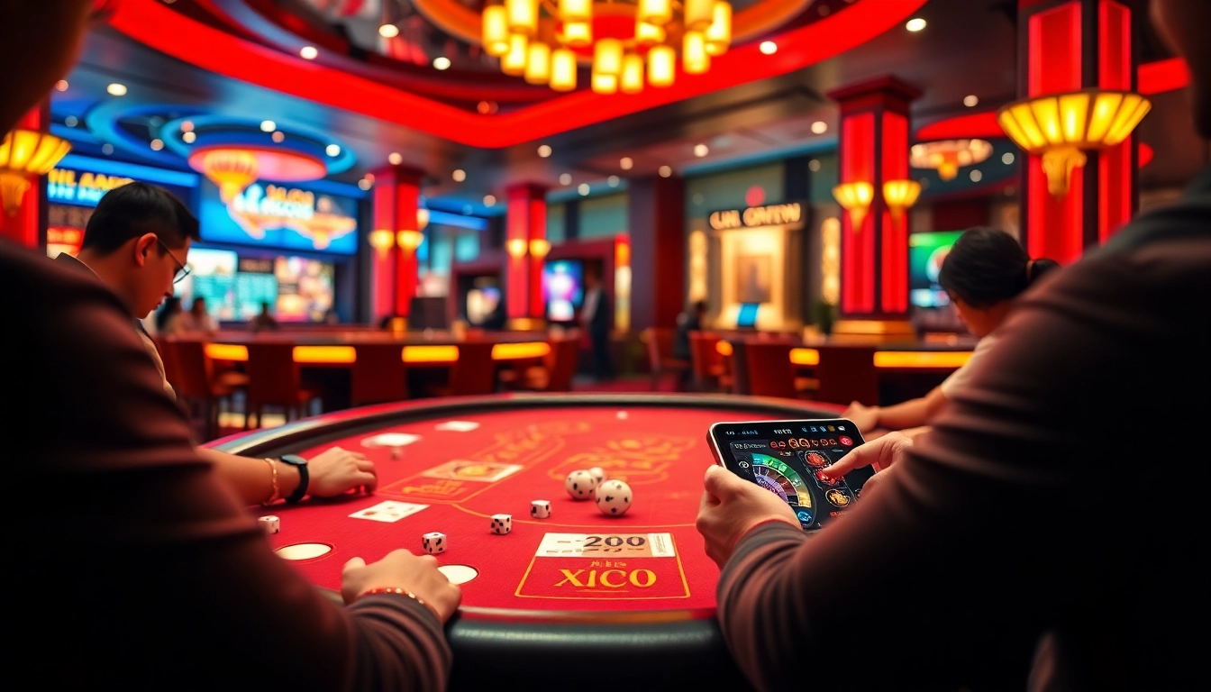 Experience Xóc Đĩa trực tuyến không cần đăng ký with vibrant gameplay visuals and engaging casino atmosphere.