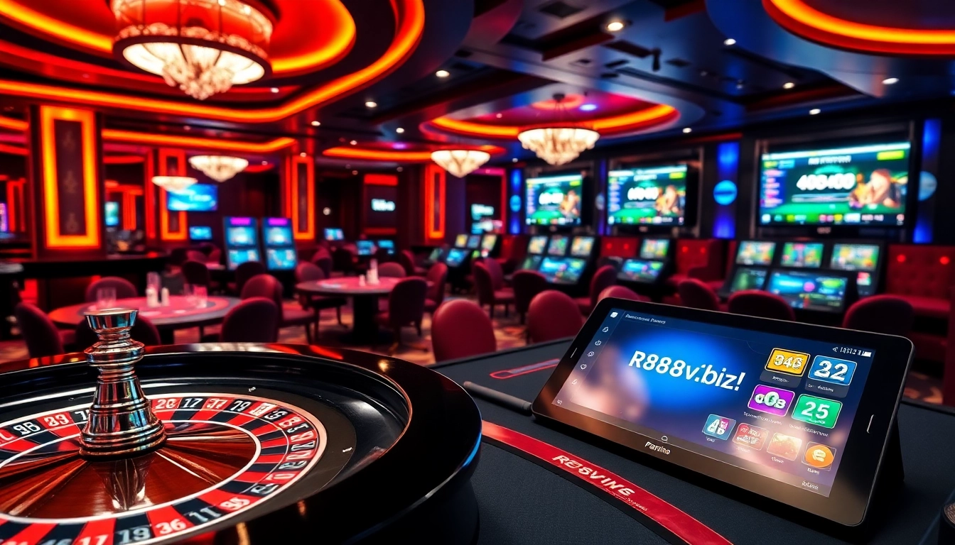 Experience the excitement of online gambling at https://888vi.biz/ with vibrant casino visuals showcasing games.