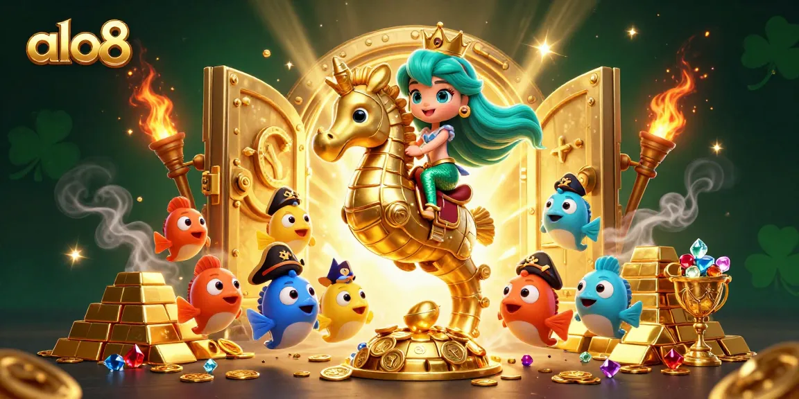 Experience thrilling gameplay at alo8 with colorful characters and treasures in a dynamic casino scene.