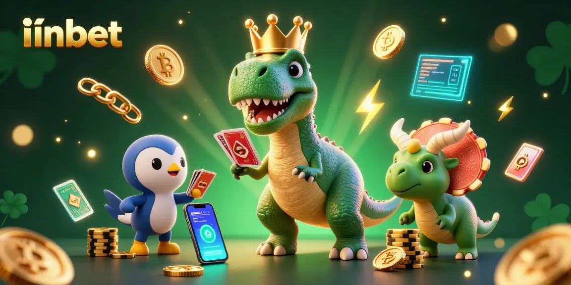 Engage with inbet's thrilling gaming experience featuring a T-Rex and vibrant 3D elements.
