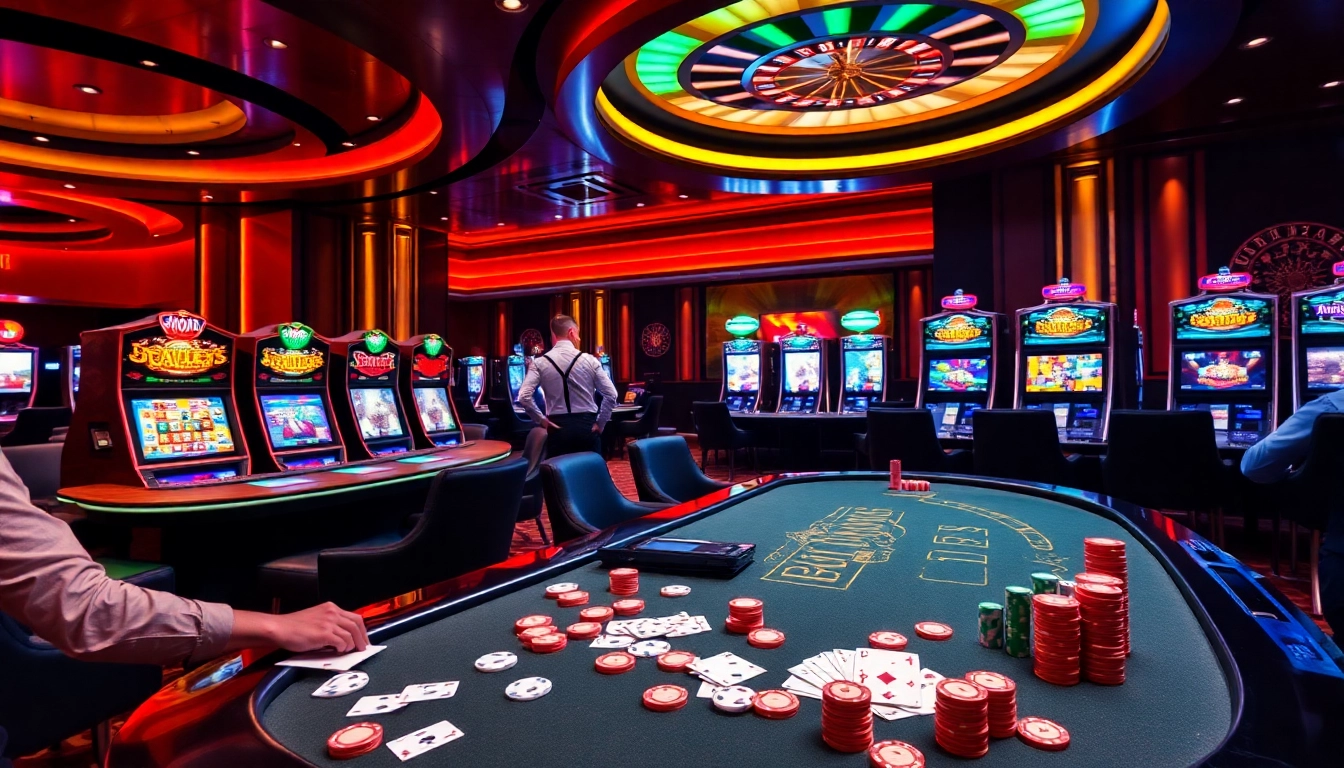 PUB88 players enjoy an exciting casino experience with vibrant poker chips and cards.