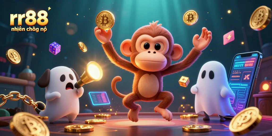 Experience the thrilling adventures of rr88 hiện đang mở in a dynamic casino scene with crypto elements.