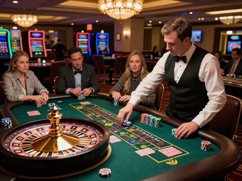 Players engaging in roulette at SHBET casino, enjoying a lively gaming experience.