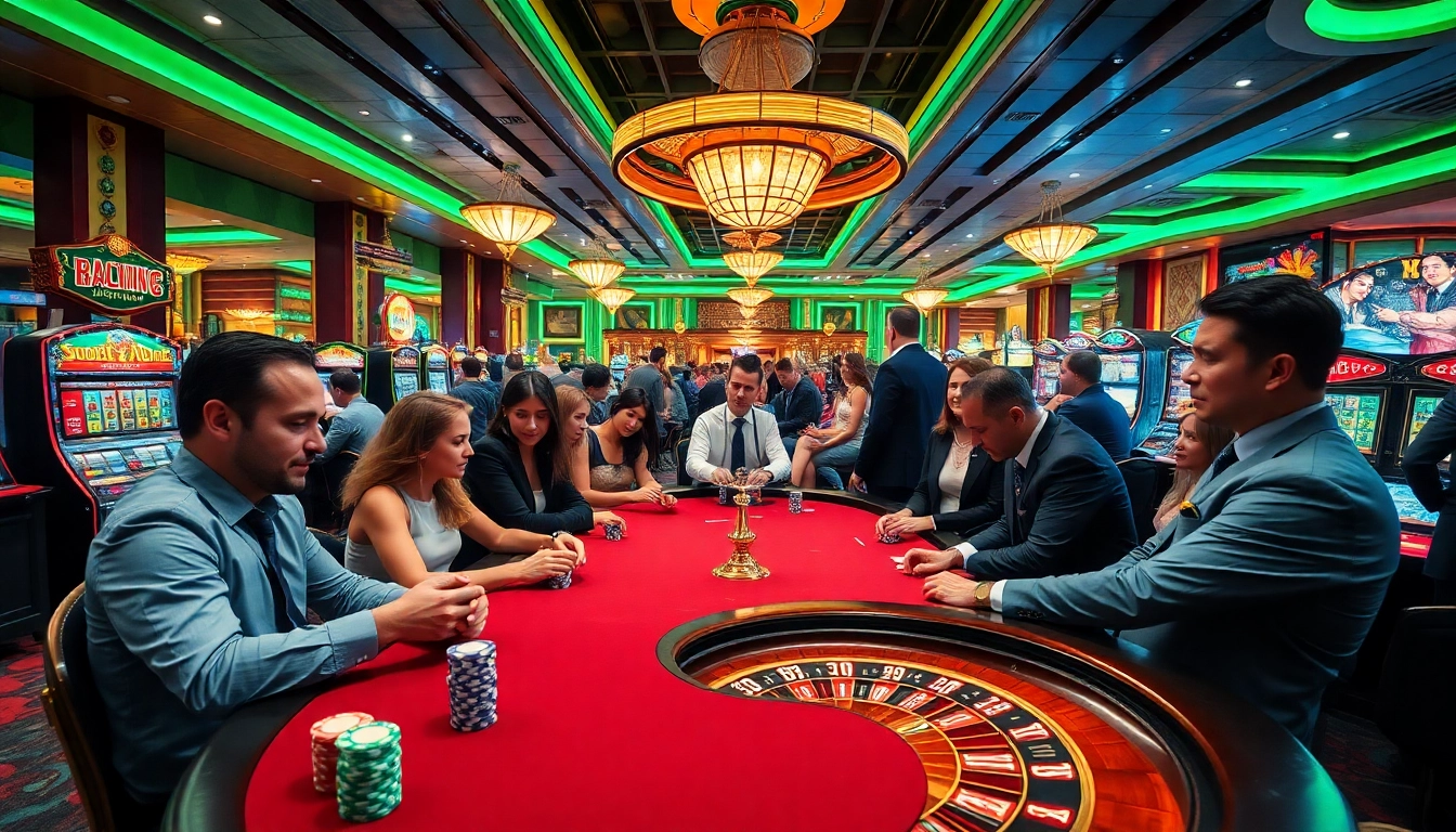 Chotruyen showcases exciting casino gameplay with vibrant poker tables and roulette wheels.