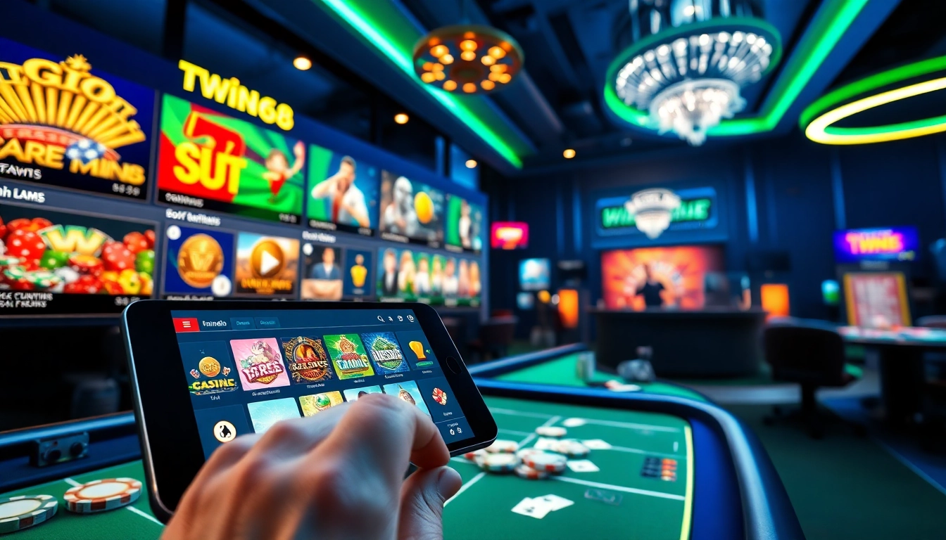 Twin68 platform showcasing online gaming excitement with diverse game options and user engagement.
