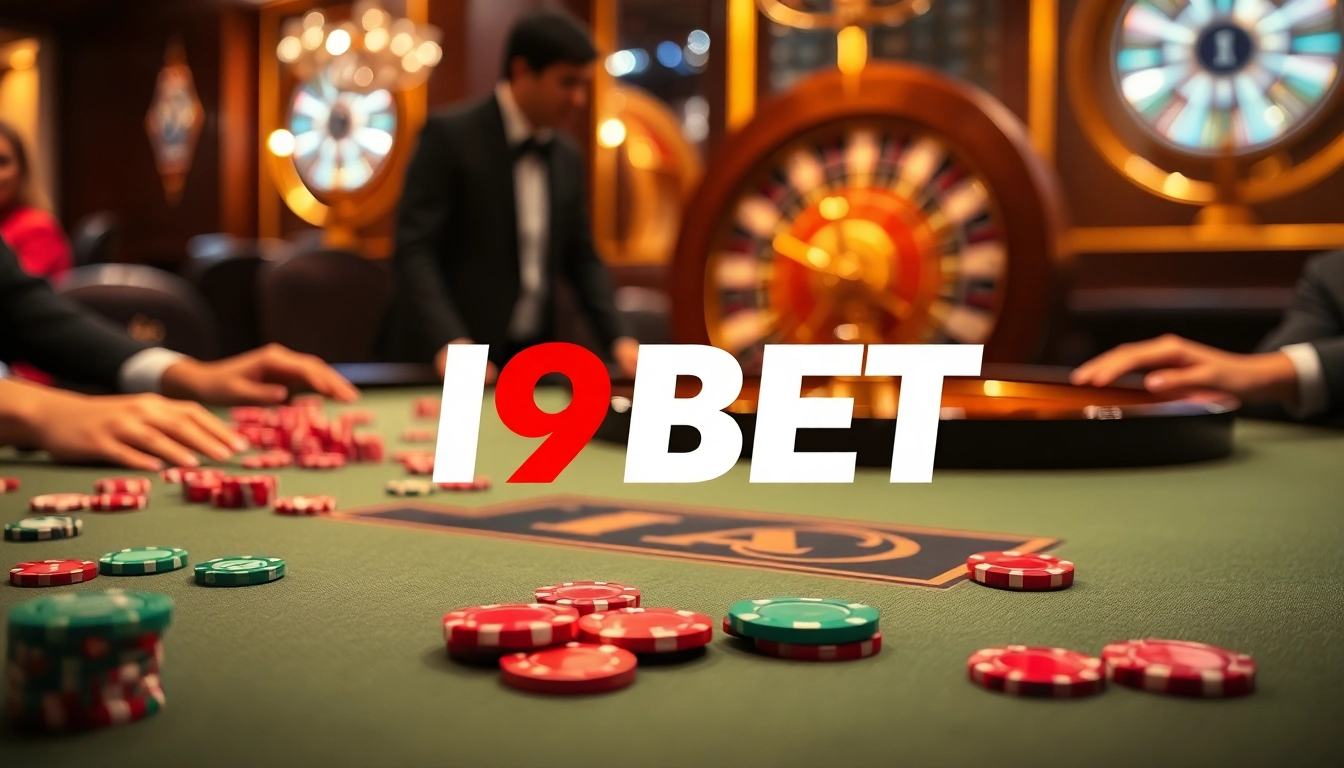 Players engaging in thrilling I9 BET gaming experience at an elegant casino table.