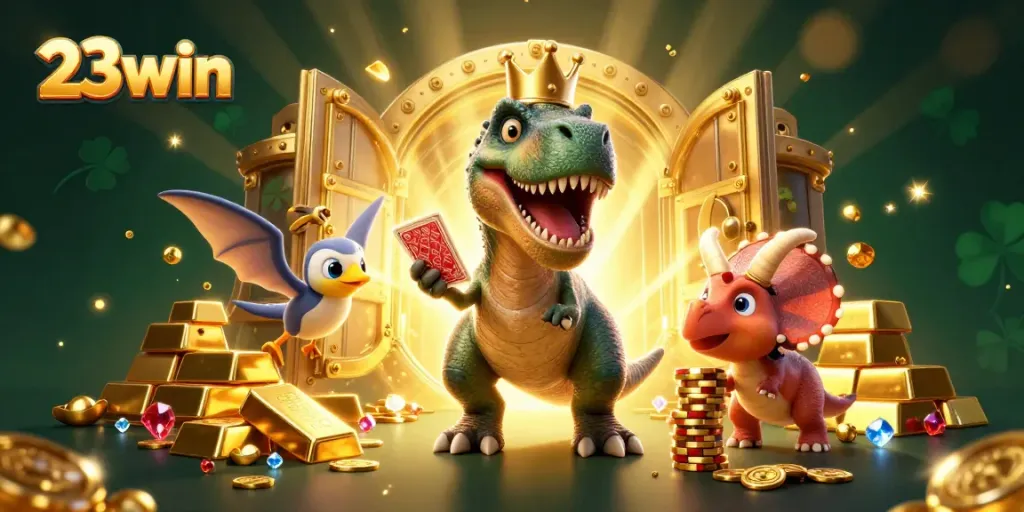 Experience winning moments at 23win with captivating characters and vibrant casino elements.
