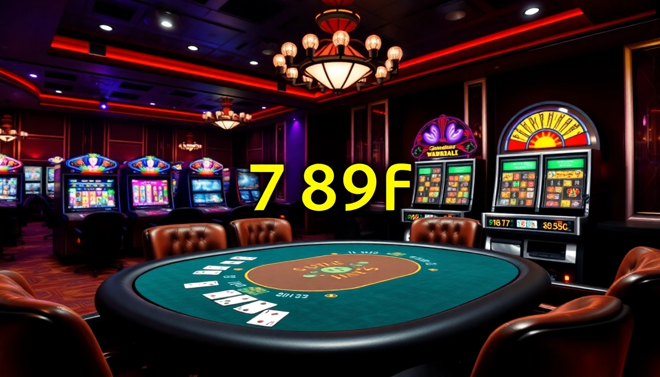 Experience high-stakes excitement with poker chips and slot machines at 789f casino.