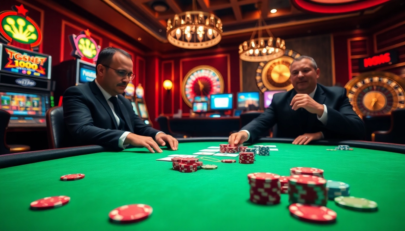 Experience luxury at the TG88 poker table with colorful chips and thrilling casino action.