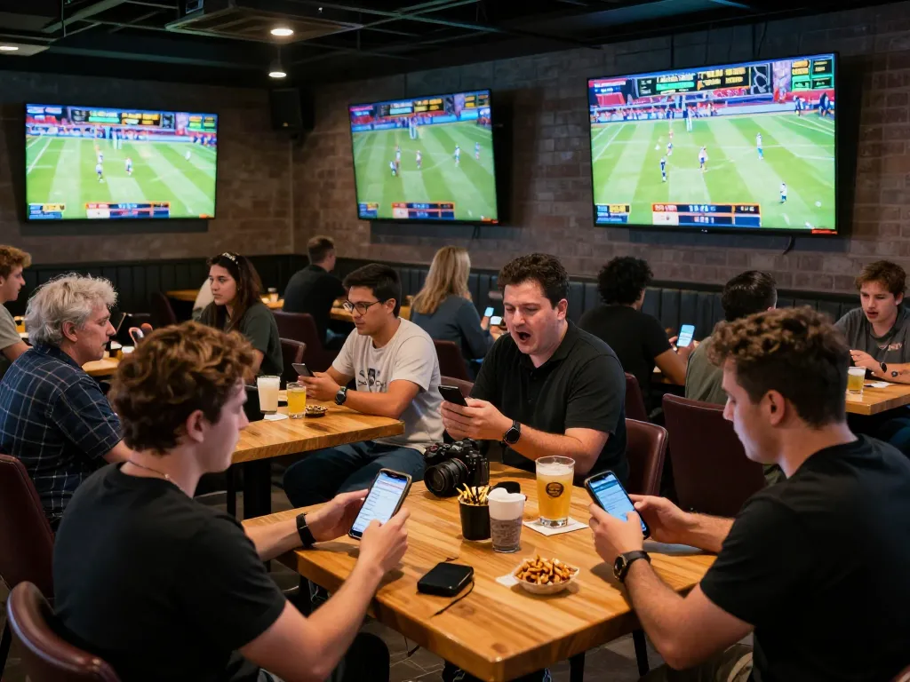 Socolive patrons engaged in dynamic sports betting, capturing the excitement of live games and strategic wagering.