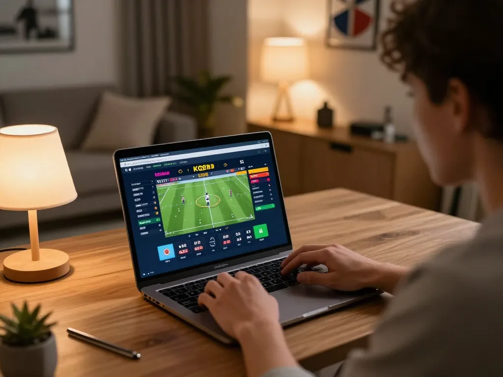 KQBD online sports betting interface displayed on laptop while placing live bets.