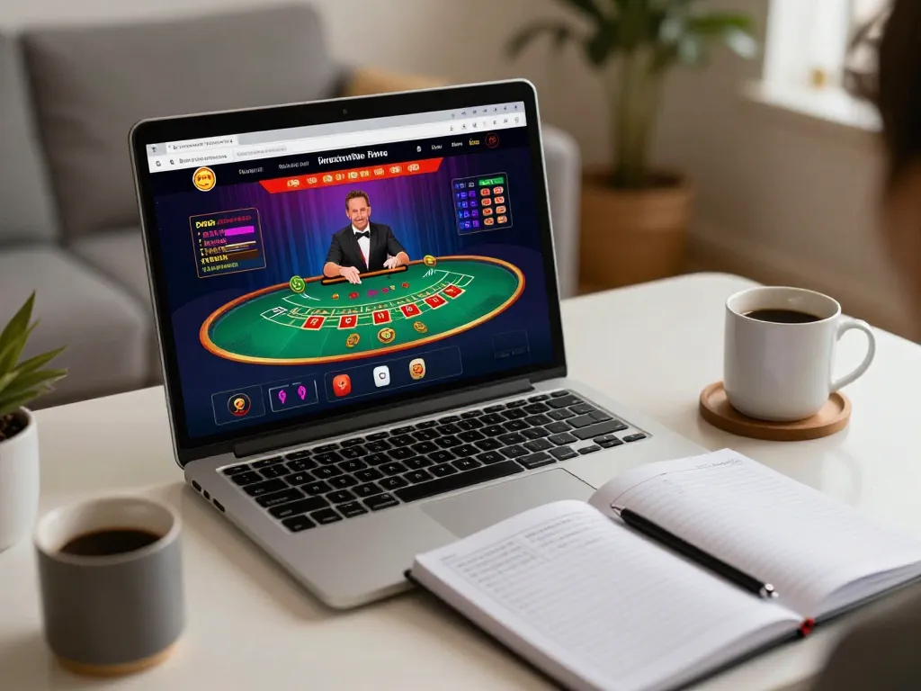 Engaging gameplay on a Sun Win online casino platform with an active blackjack table on a laptop screen.