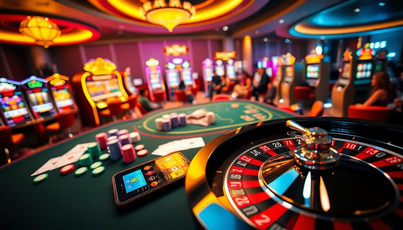 Experience the excitement of ee88 with vibrant casino action, poker chips, and a spinning roulette wheel.