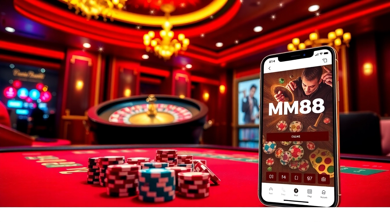 Experience high-stakes poker at the MM88 casino featuring vibrant tables and thrilling gameplay.