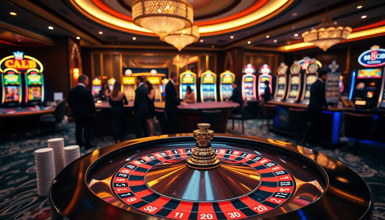 Experience high-stakes excitement at 88 CLB's luxurious casino environment, complete with roulette and poker games.