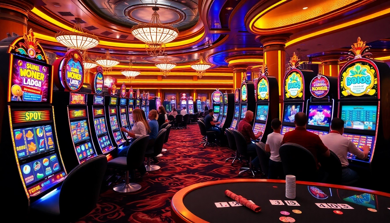 Experience thrilling gameplay at slot gacor machines in a vibrant casino setting.