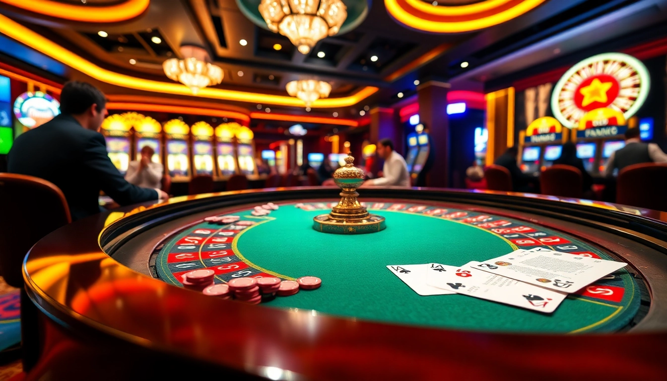 Experience the thrill of King88 with players enjoying a luxurious casino atmosphere.