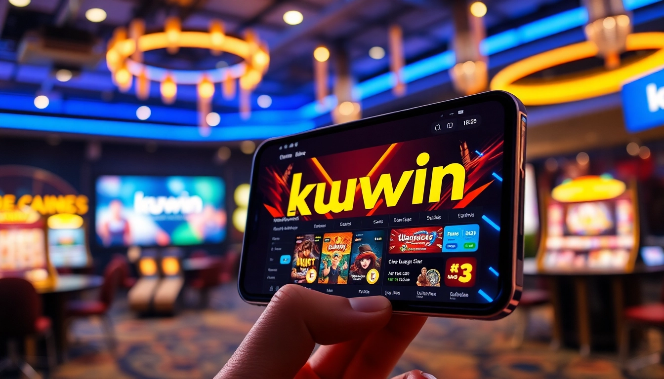Kuwin digital gaming interface showcasing exciting online casino and betting options.