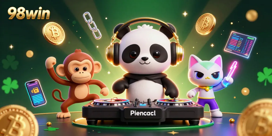 Join the fun at 98win with vibrant casino characters and engaging gaming elements!