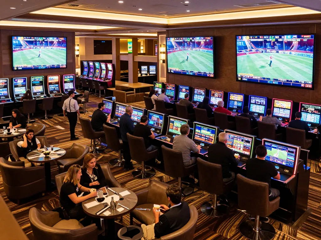 Experience gbong excitement while placing bets in a luxurious sports betting lounge