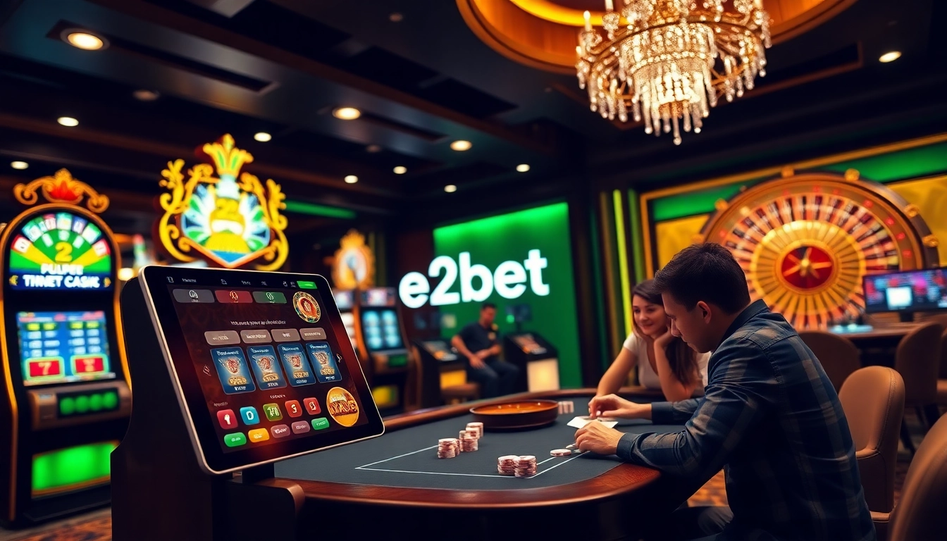 Experience the thrill of e2bet with an immersive online casino environment loaded with excitement.