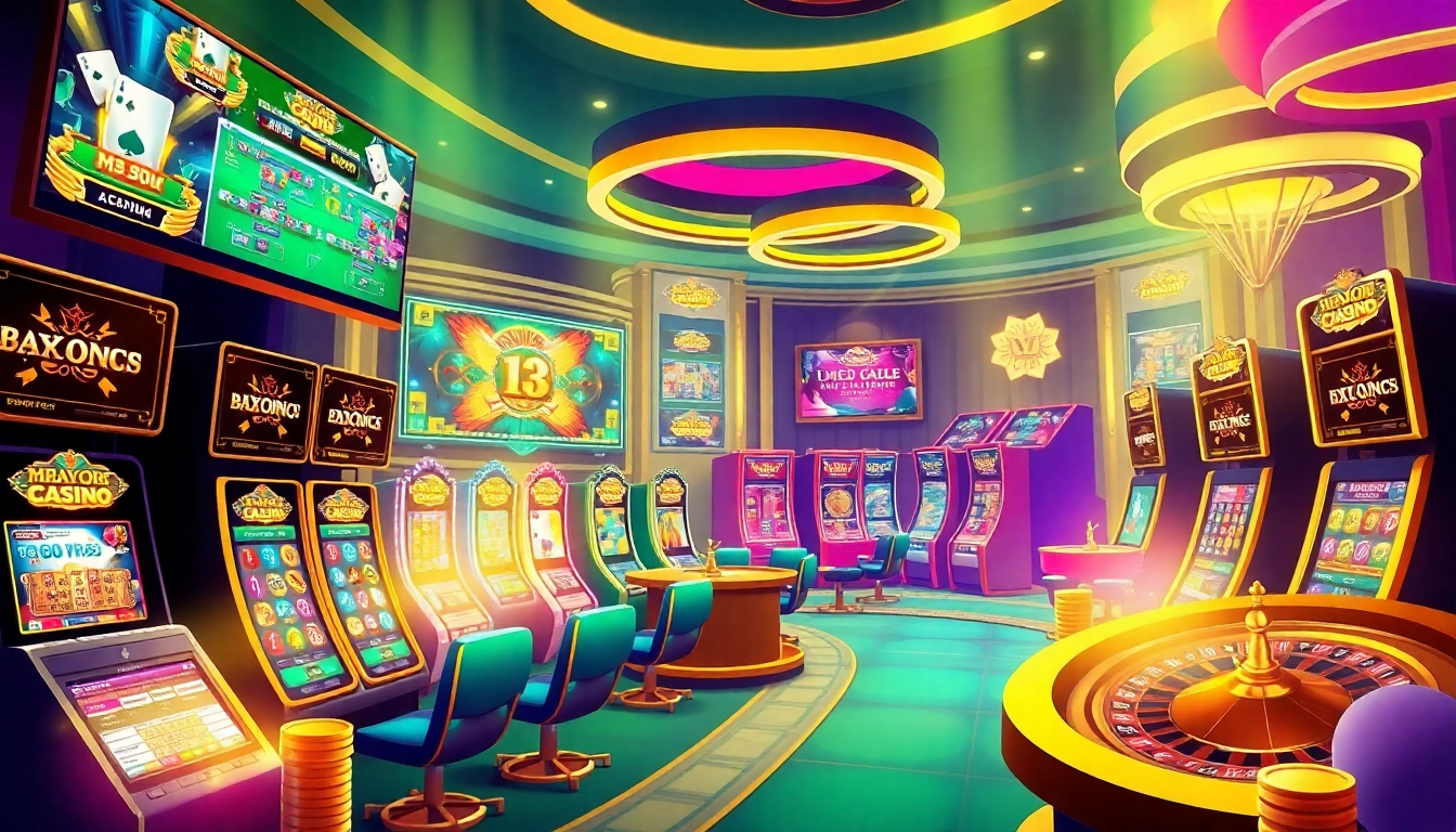Experience the excitement of online games at nk88.rocks with vibrant casino visuals and engaging table setups.