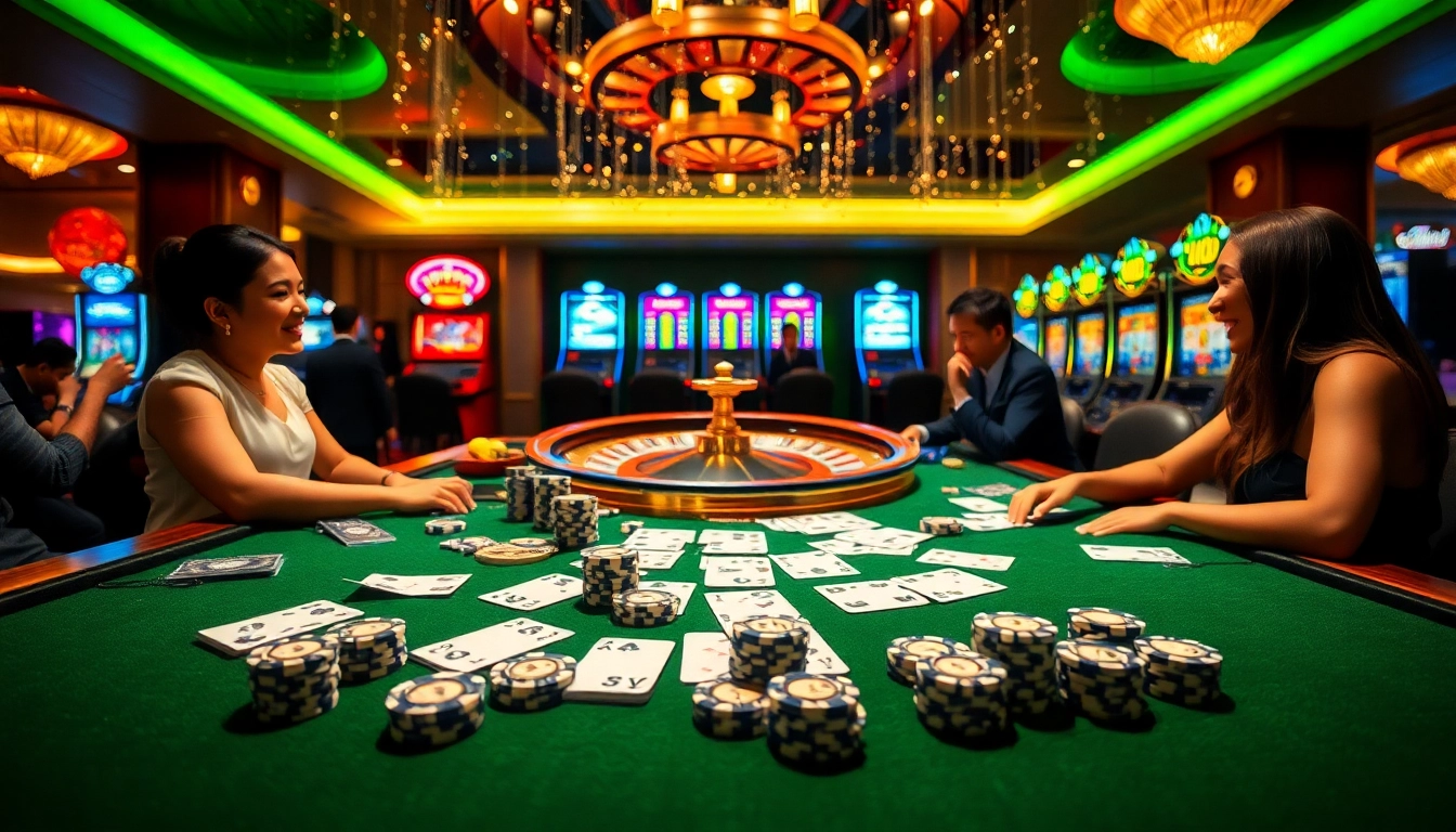 Engage in thrilling poker action at bong88 casino with vibrant tables and lively players.