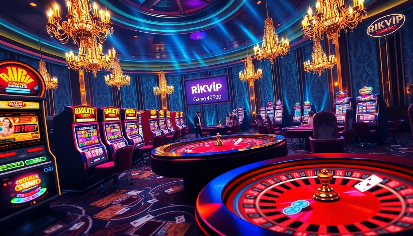 Experience the excitement of rikvip with vibrant poker tables and lively slot machines.