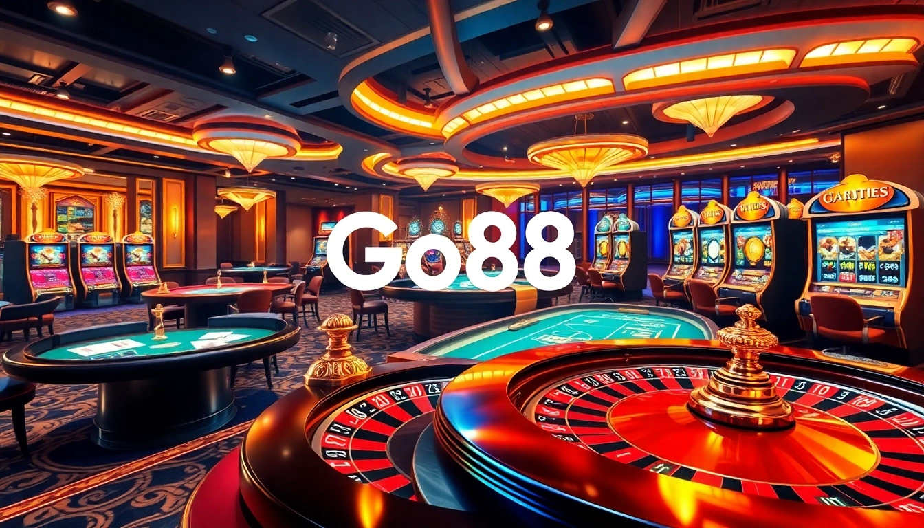 Experience the excitement of Go88 with vibrant casino tables and dynamic slot machines.