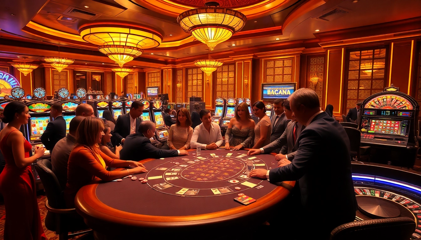 Engaged gamblers enjoying a thrilling poker game at https://luck8.bid/ casino.