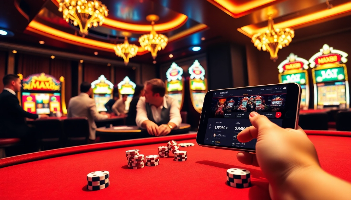 Experience gaming excitement at MAX88 with vibrant casino tables, slot machines, and real-time action.