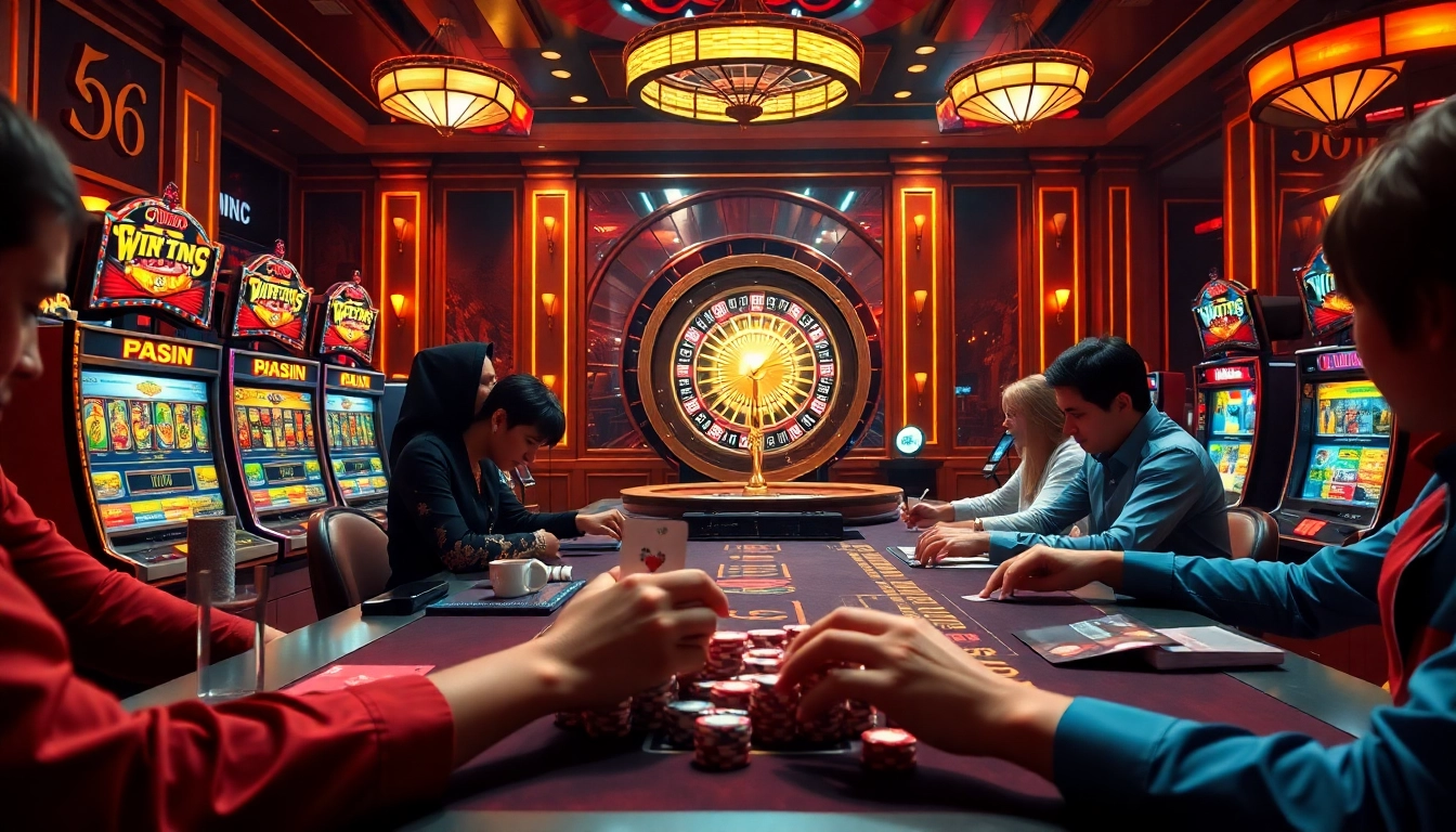 Experience thrilling action at mb66.nyc with players winning at a vibrant casino table.