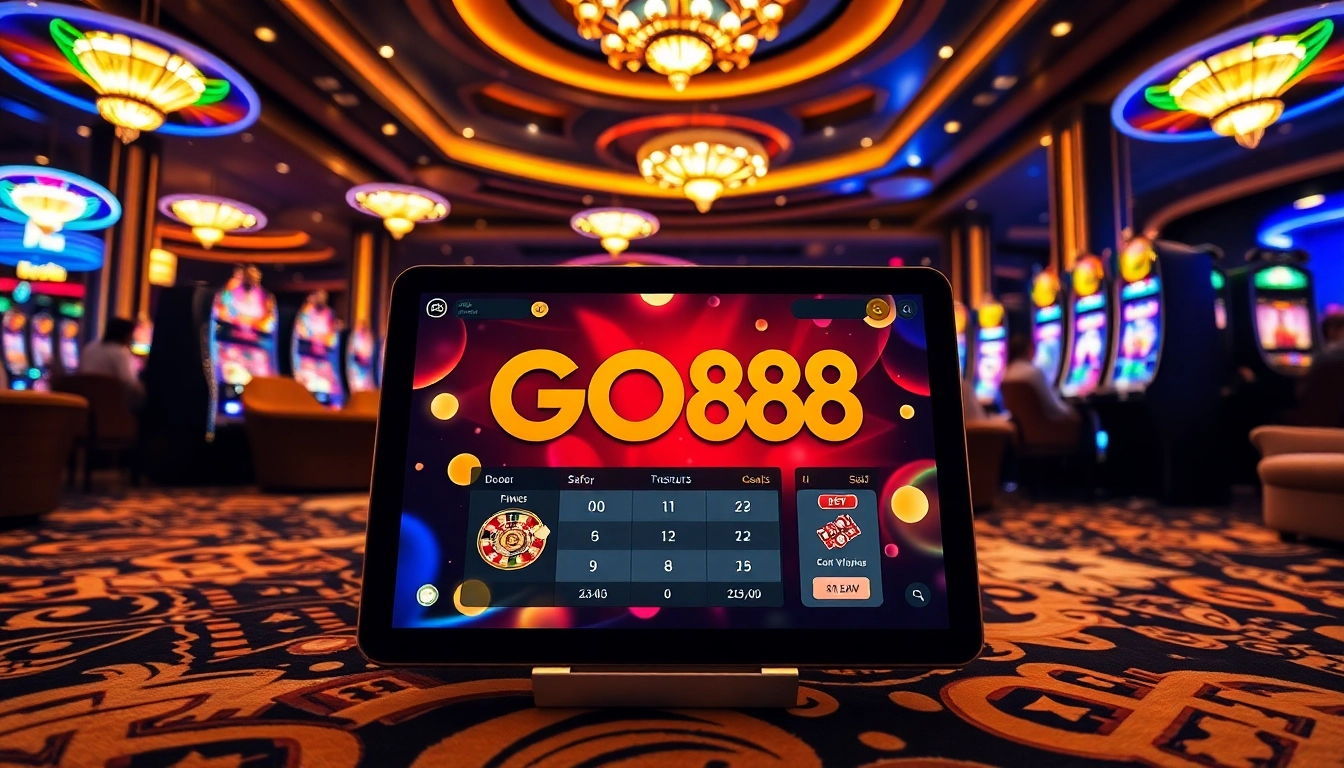 Engage with the thrilling online gaming experience at GO88 with vibrant casino elements.