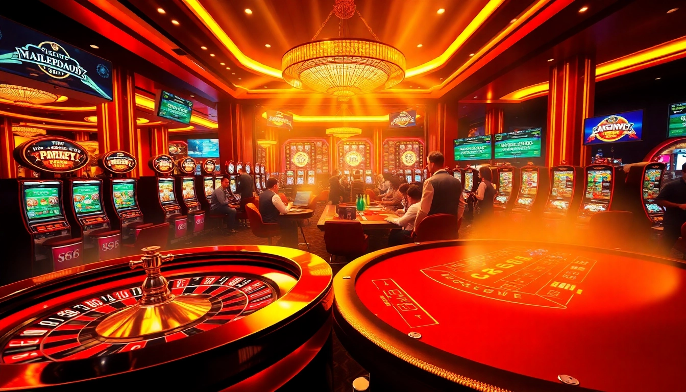 Experience the thrill of SV66 online gambling with vibrant casino tables and poker chips
