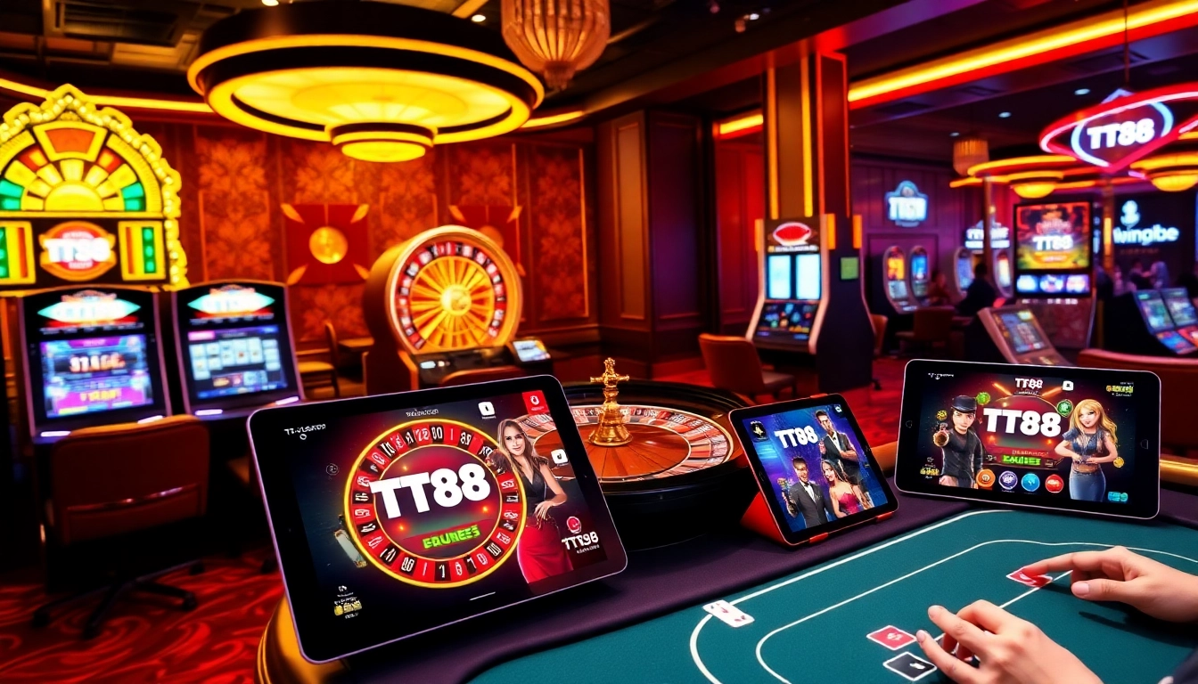 Experience the excitement of TT88 casino gameplay with vibrant slots and engaging poker.