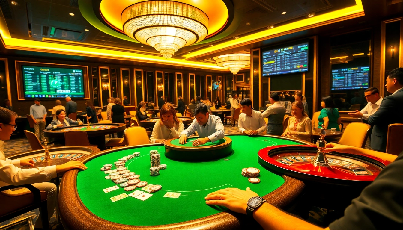Betting excitement at a luxurious casino featuring kèo nhà cái bet88 odds for sports events.