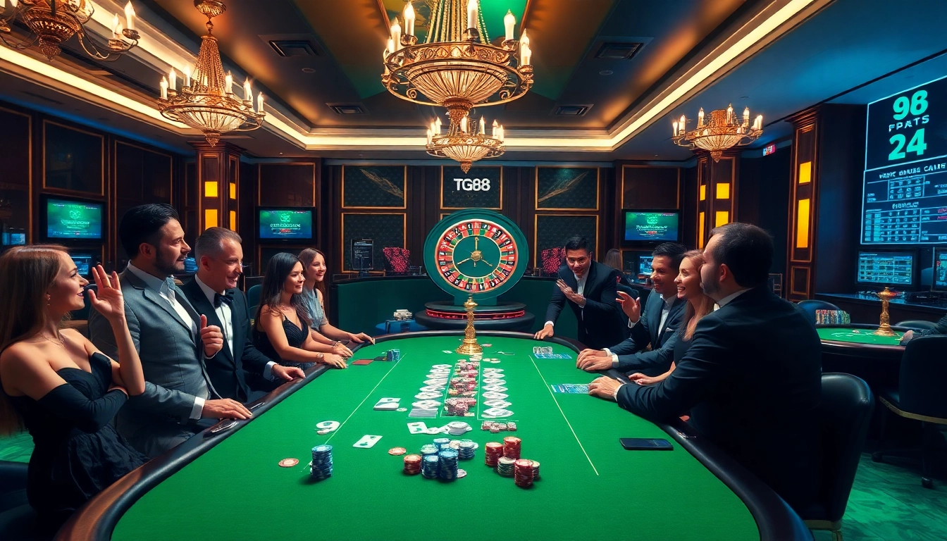 Experience the thrill of gambling at TG88 with a vibrant poker scene full of excitement.