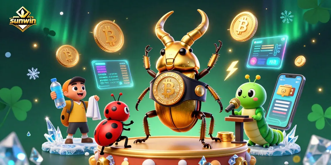 Engage with sunwin’s vibrant 3D casino illustration featuring animated casino characters and crypto elements.